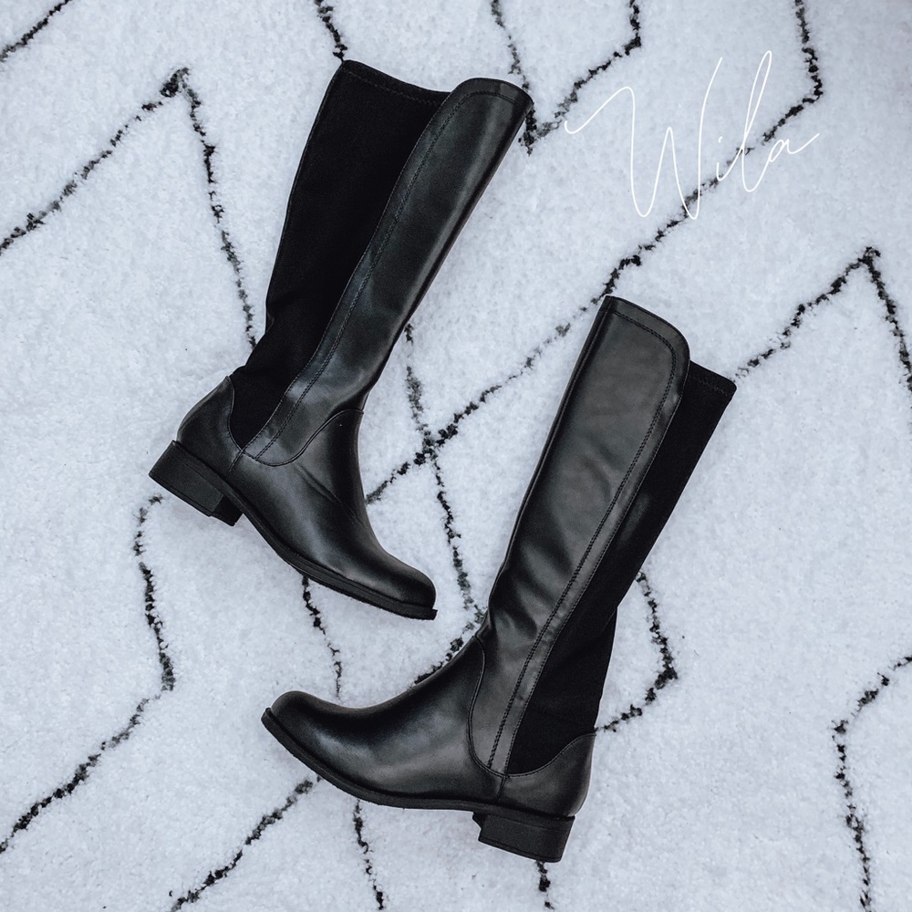 LAST FEW🔥 leather knee high riding boots black - Picture 4 of 7